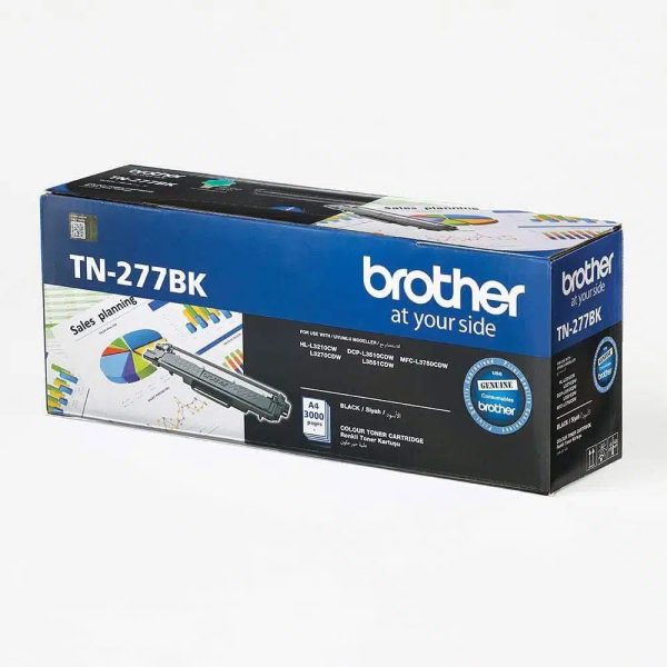 The Brother TN-277 Black High Capacity Toner Cartridge is designed to provide high-quality prints with sharp, clear black text and detailed graphics. Ideal for high-volume printing, this toner cartridge is built for businesses and home offices that need efficient and cost-effective solutions. With a high yield of up to 3,000 pages, the TN-277 Black ensures your printing needs are met without frequent cartridge changes, providing consistent performance over time.