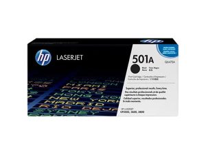 HP 501A Black Original LaserJet Toner Cartridge (Q6470A)