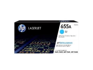 HP 655A Cyan Original LaserJet Toner Cartridge, CF451A