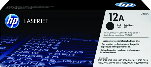 HP 12A Black Original LaserJet Toner Cartridges (Q2612A)
