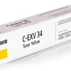 The Canon C-EXV34Y Yellow Toner Cartridge is designed to deliver vibrant yellow prints with consistent performance and long-lasting quality. Ideal for businesses that require high-quality color prints, this toner produces sharp text and rich, vibrant yellow hues on every page. Whether for marketing materials, brochures, or business presentations, the Canon C-EXV34Y ensures your documents always look professional and polished.